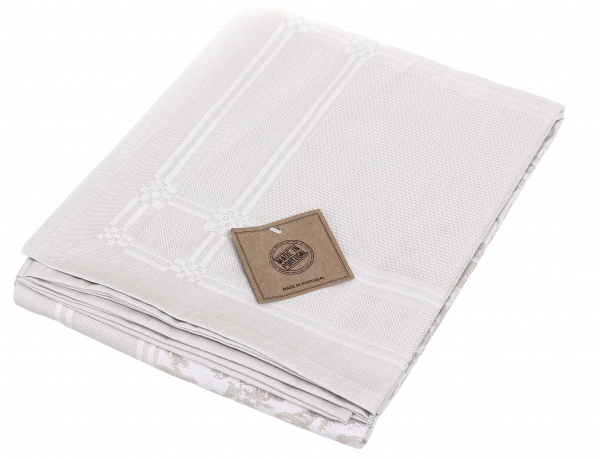 Скатертина Porto 170x350 см білий із бежевим Sous Dias 