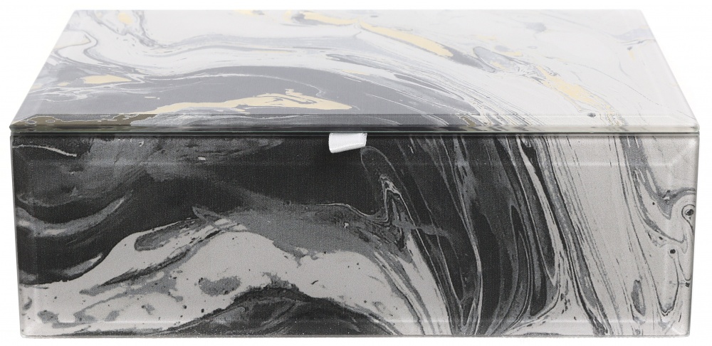 Шкатулка для украшений Jeanne 20,5x15x7 см серый мрамор