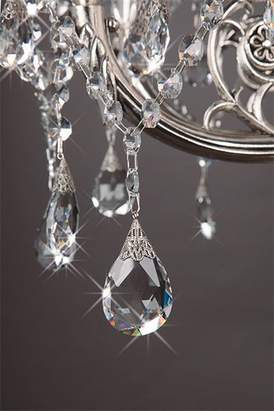 Люстра підвісна Strotskis Carolina 8x60 Вт E14 сріблястий 230/8 