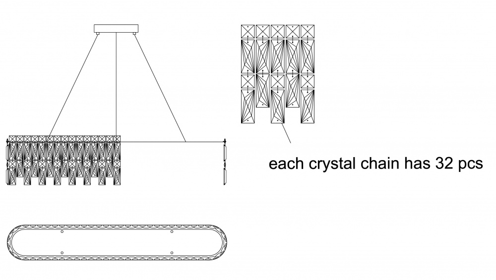 Люстра Sensio Versainville 40 Вт прозорий ALPL-PLCS026-L