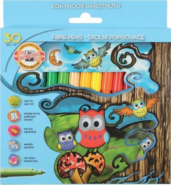Набор фломастеров «Совята» 30 шт. 1012СВ Koh-i-Noor