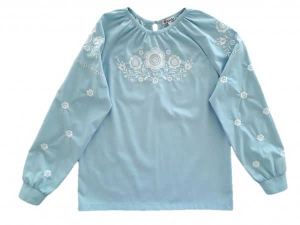 Вишиванка для дівчаток Едельвіка 231-20/00 блакитна р.140 блакитний 