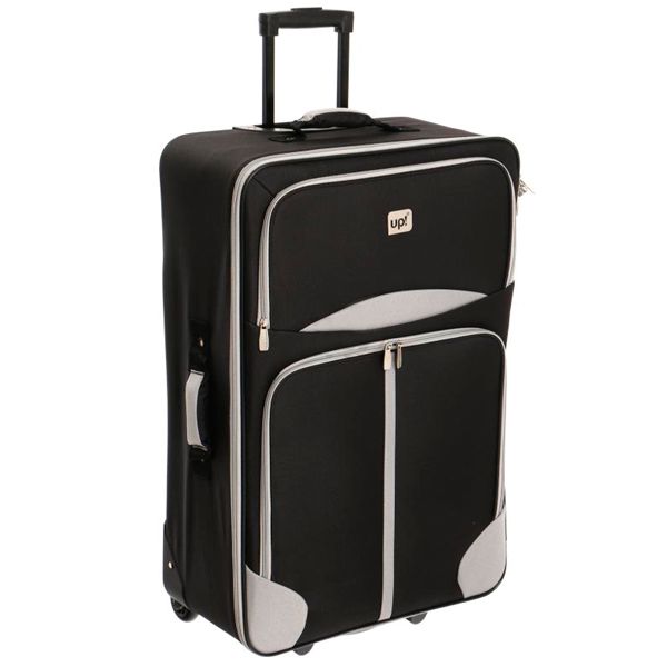 Чемодан Underprice 1022NC черный с серой полоской 71х45х23 см