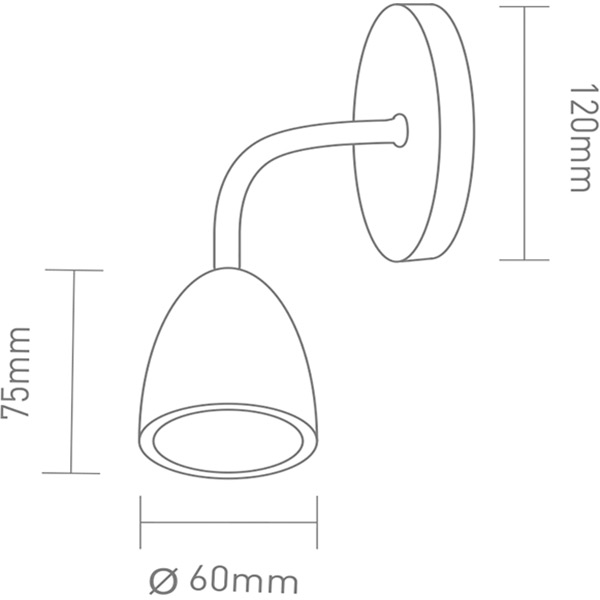 Світильник світлодіодний Global GWL-01C 4100K 1x4 Вт білий 