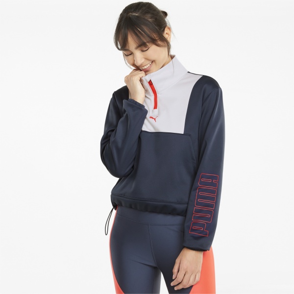 Джемпер Puma Train PWR Fleece Logo 1 4Zip 52093666 р. M синій