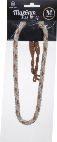 Подхват для штор натуральный 2017-38-K-84 кремовый/капучино Majestic