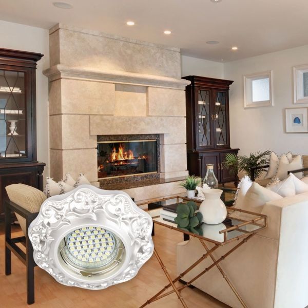 Светильник точечный LightMaster GU5.3 белый DL6241 білий 