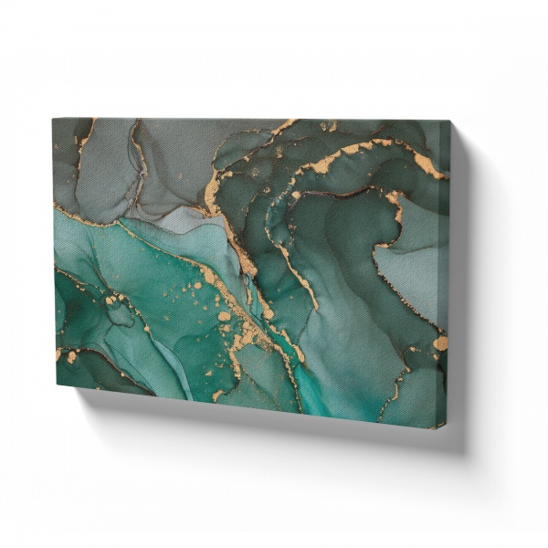 Картина на холсте Зеленые флюиды 110x80 см WS Holst 14082217,6 