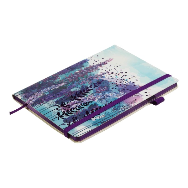 Блокнот недатированный Cherie А5 96 лист. клетка фиолетовый Buromax A5