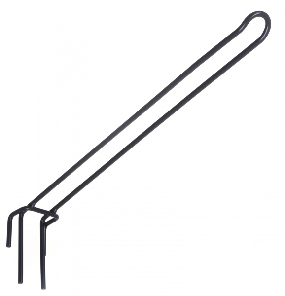 Гачок на сітку подвійний 300 мм 10 шт. графіт Array