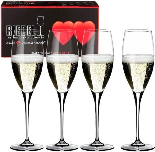 Набор бокалов для шампанского 4 шт., 0,33 л. Heart to Heart Riedel
