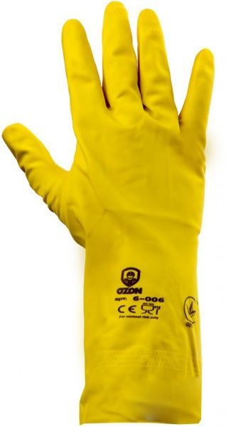 Перчатки Ozon 6-006 хозяйственные с покрытием ПВХ S (7)