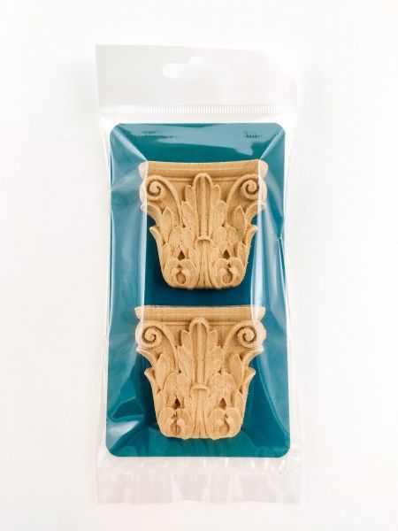 Декоративная панель деревянная капитель 1 шт., CB.12.60 58х59x12 мм 