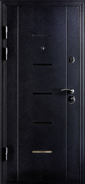 Дверь входная Двері БЦ Верховина (Шале) черный муар 2050x960 мм левая