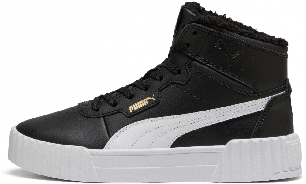 Кроссовки для девочек демисезонные Puma Carina 3.0 Mid WTR Jr 40358001 р.38,5 черные