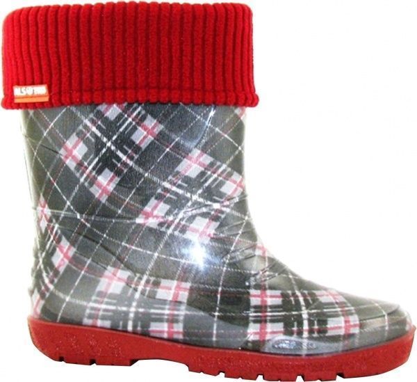 Чоботи гумові Alisa Line Шотландка р.32 червонийчорний 