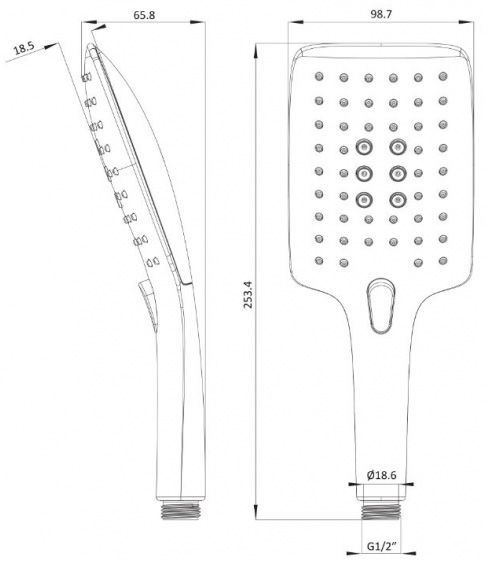 Душевая система Imprese Centrum SQP T-15610B