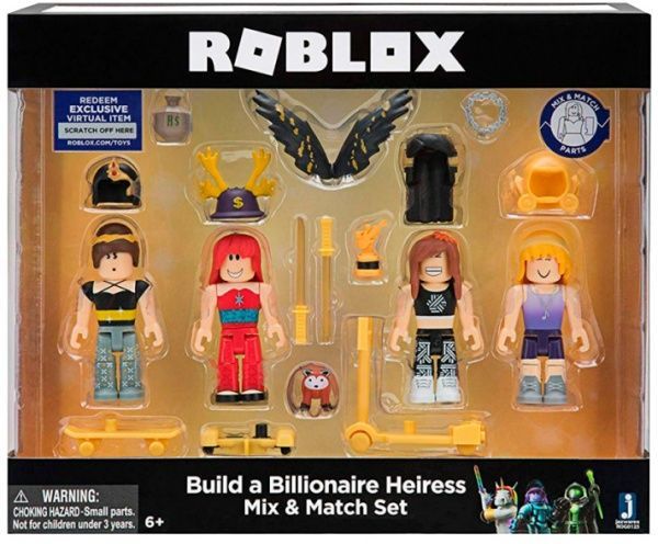 Набір Roblox Jazwares колекційних Mix&Match Set Build a Billionaire Heiress W3 8 см 4 шт 