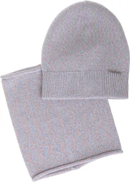 Комплект шапка + снуд Pompona для девочек р.52-54 светлый меланж 20 Z P 51 k 