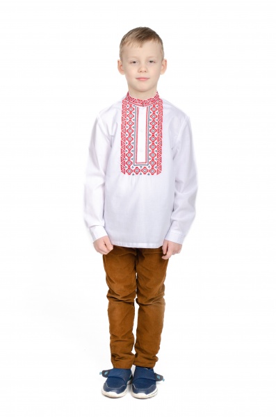 Вишиванка для хлопчиків Едельвіка р.152 білий 367-21/09 