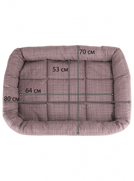 Лежак FX home Хіт 80х70х10 см коричнева смужка