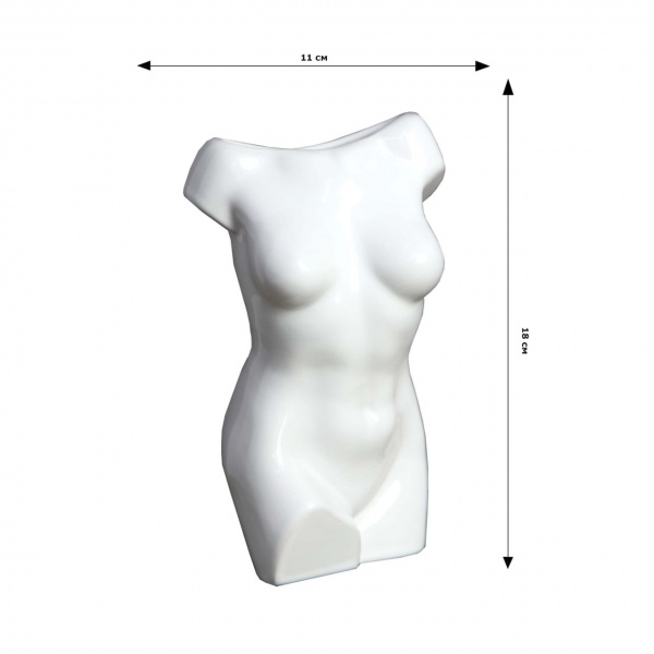 Ваза керамическая Rezon Афродита V017Х01 18 см белый 