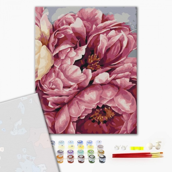 Картина за номерами Цвітіння півоній 40x50 см Brushme 