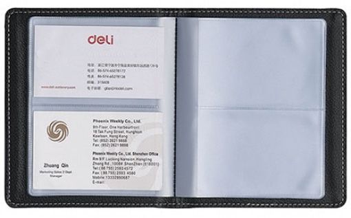 Візитниця 5790 чорна 72 візитки Deli