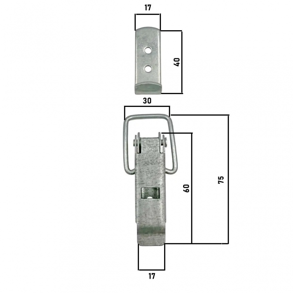 Защелка для ящиков оцинкованная