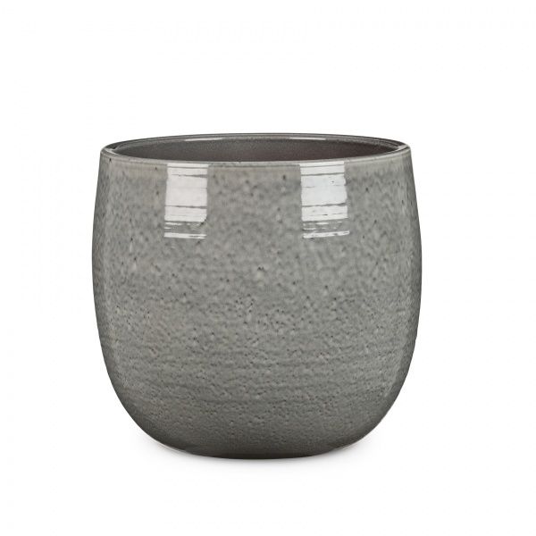 Кашпо керамическое Scheurich Intense круглый 1,8 л серый 