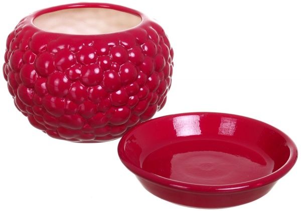 Горшок Ориана-Запорожкерамика Шар bubble круглый 0,4л бордовый 