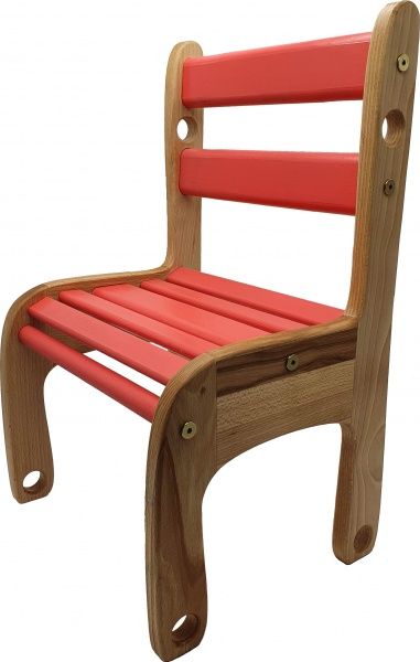Стільчик для дітей ArinWOOD Вудік-колор червоний 04-04R