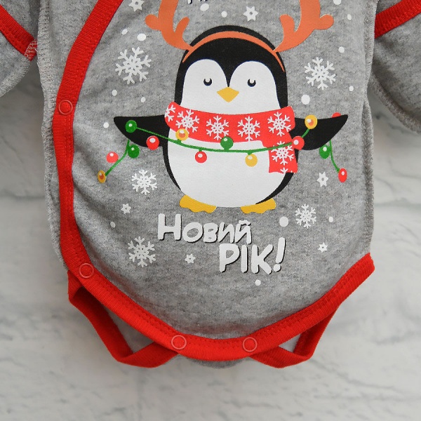 Боді унісекс Blanka Мій Перший Новий рік р.56–62 сірий 110100 