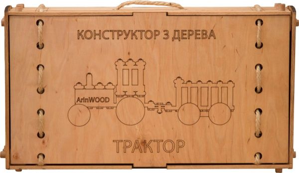 Конструктор деревянный ArinWOOD Трактор