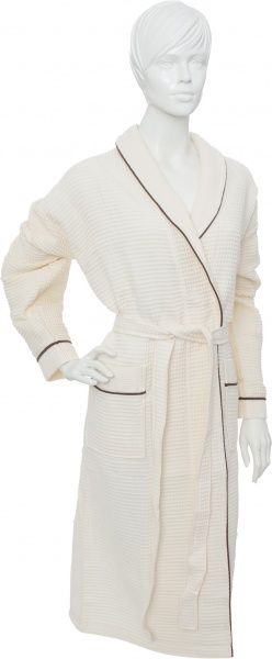 Халат вафельний Karna з кантом р. 3XL кремовий Aleron 