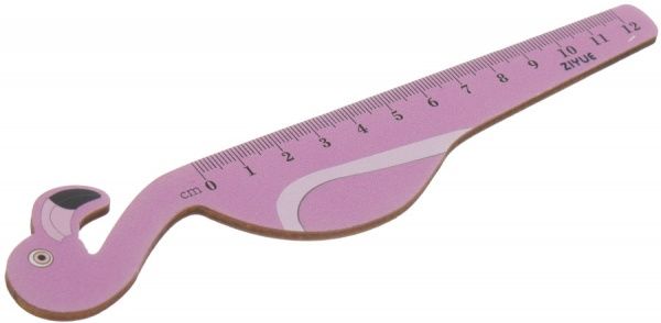 Линейка Фламинго фиолетовый 15 см