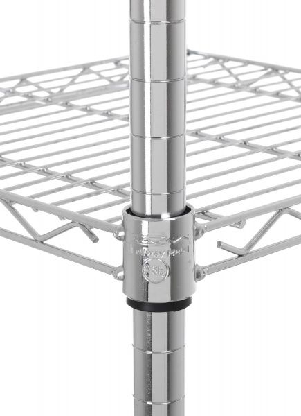 Стелаж металевий 1500x350x350 мм хром (141459-4LC) 