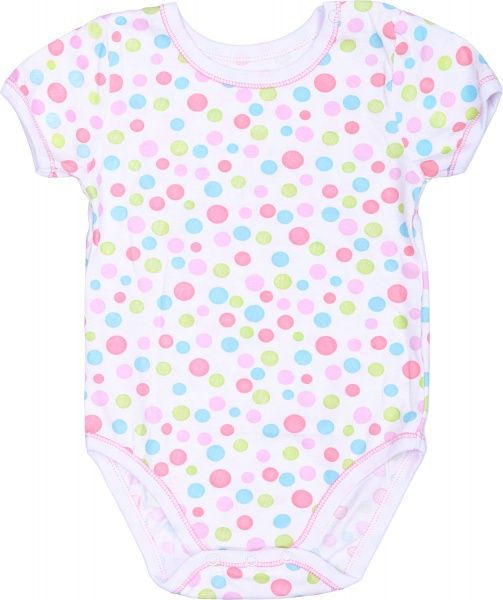 Боди для девочки Фламинго 48 159-127 р.68 белый с рисунком 