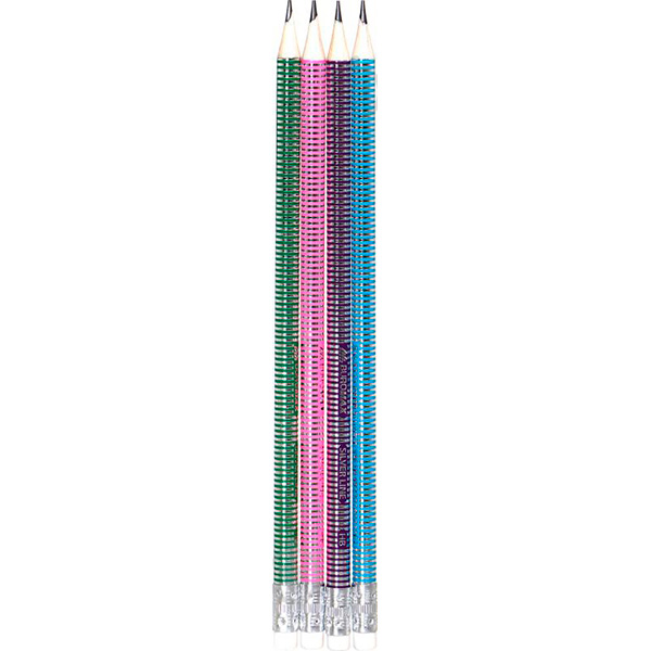 Набор карандашей чернографитных с голограммой 4 шт. Buromax