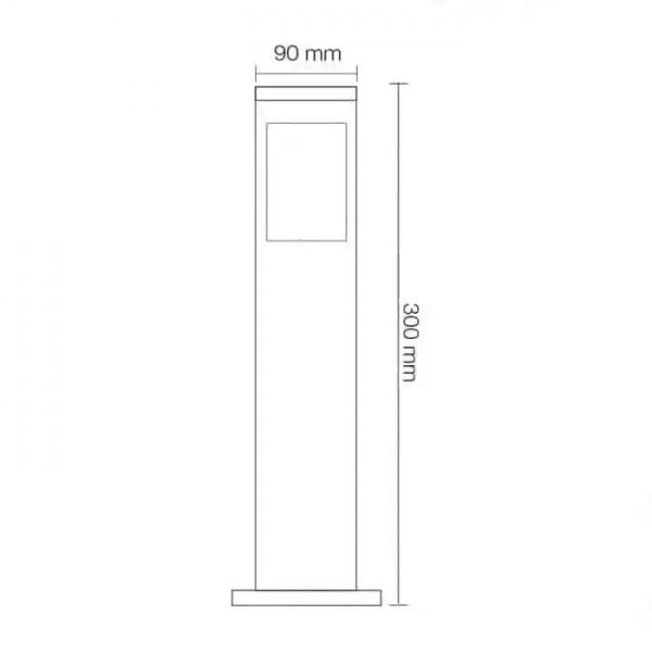 Светильник парковый HOROZ ELECTRIC Kavak/SQ-3 E27 60 Вт IP44 черный 075-015-0003-010 