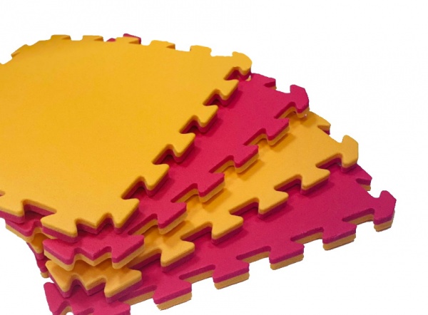 Килимок-пазл Lanor малюк червоно-помаранчевий 50х50х2 см 8 шт.