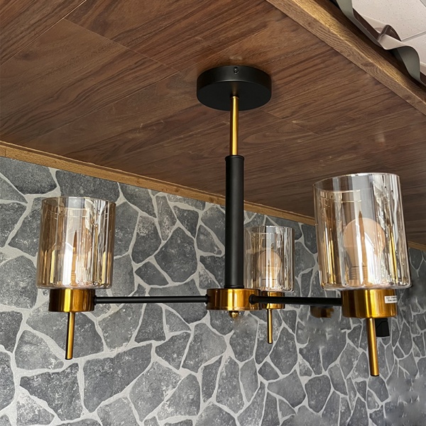 Люстра стельова Blitz 3x60 Вт E27 чорний/золото 8228-43 