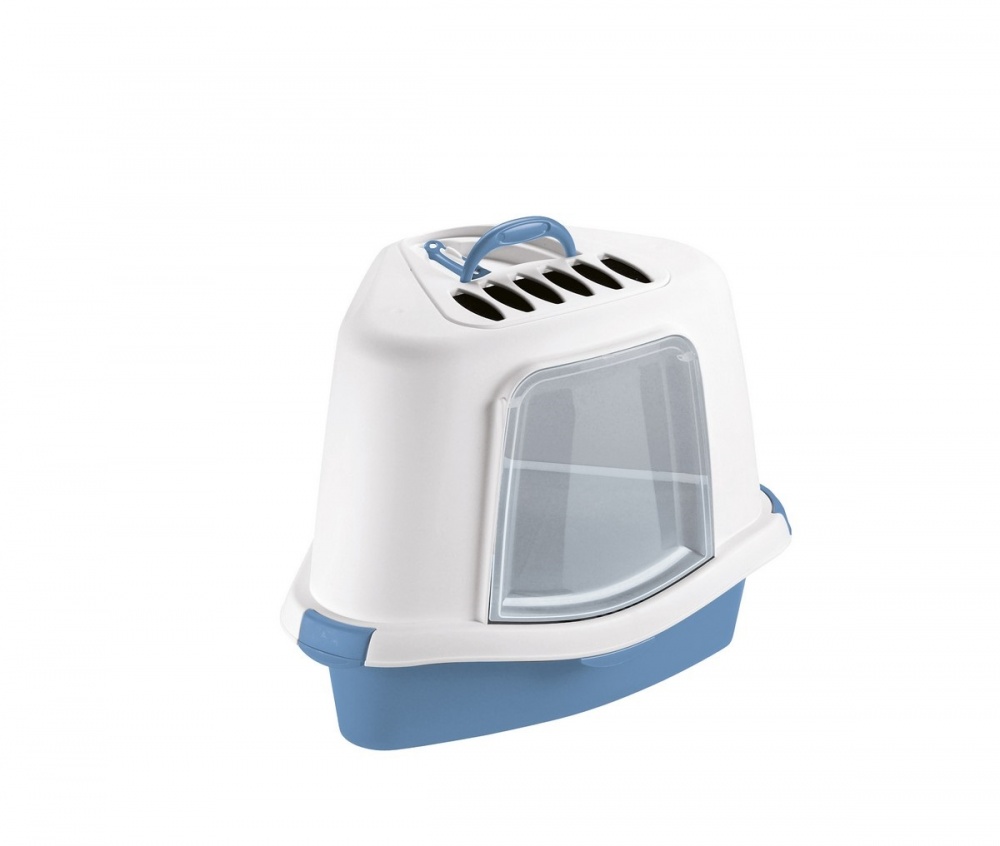 Туалет угловой Sprint Corner Plus с лопаткой угловой 40х56х40 см пластик голубой