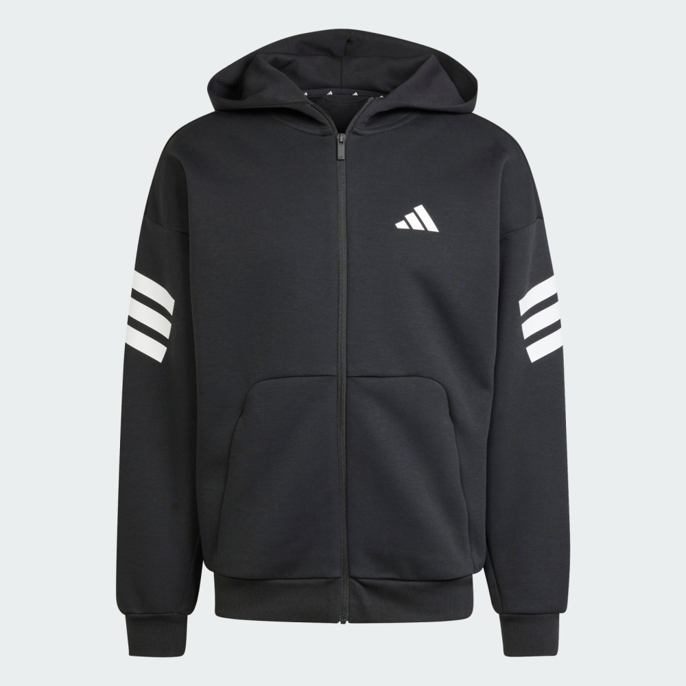Джемпер Adidas M FI 3S FZ BLACK JD4827 р.M черный