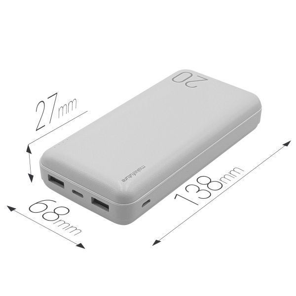 Портативное зарядное устройство MakeFuture 20000 mAh (MPB-201WH) White 
