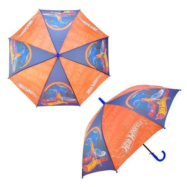 Парасолька дитяча Hot Wheels L8204, 67 см, купол 86 см помаранчевий 