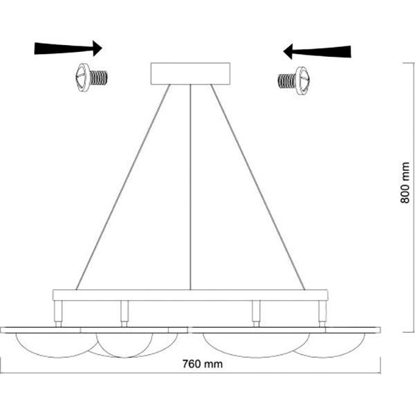 Люстра світлодіодна Hopfen Aures PD з пультом ДК 180 Вт білий 