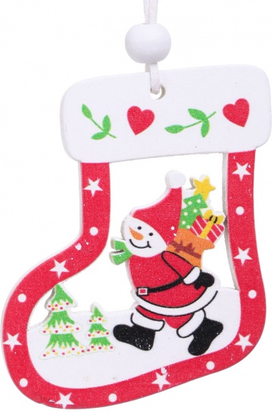 Декоративна підвіска Новорічна 6 см в асортименті 6014-45