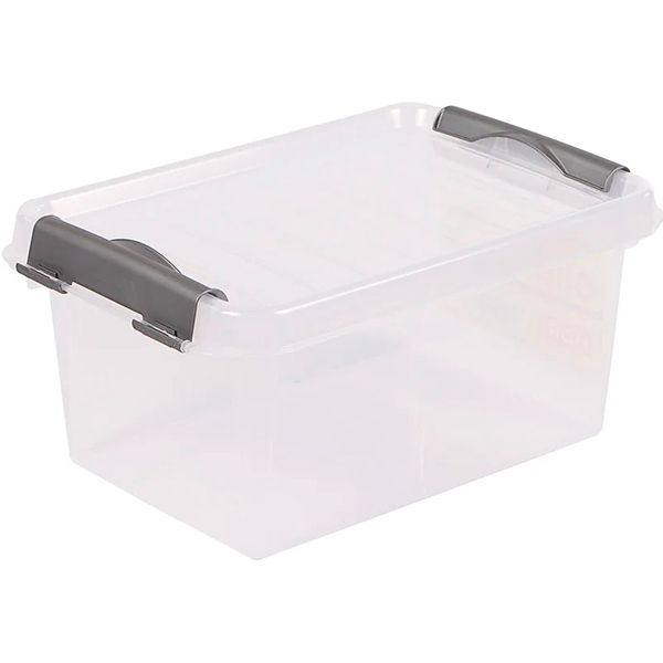 Ящик для хранения полипропиленовый Heidrun 604_прозорий ClipBOX light 14 л 180x285x390 мм