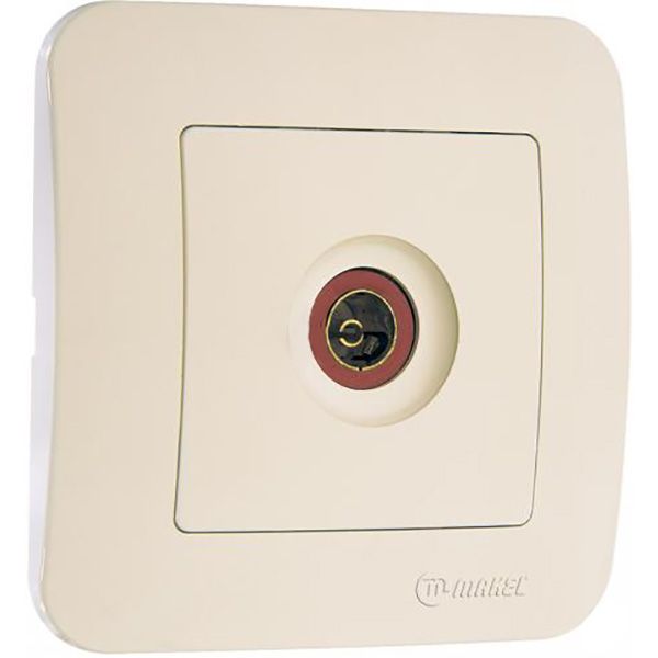 Розетка TV Makel Lillium Natural слоновая кость 55207